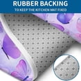 thumbnail image 4 of Purple Butterfly Lavender Pattern Bathroom Rugs Sets 3 Piece,Toilet Cover Set,Absorbent Non Slip Bathroom Mats Sets with U-Shaped Contour Rug Toilet Rug Set, 4 of 5