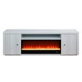 thumbnail image 2 of Eid 71 Inch TV Console with Fireplace- Speaker- 2 Cabinets- White Wood, 2 of 6