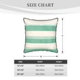 thumbnail image 2 of Velvet Rimmed Pillowcase Is Not Easy To Open Line Deformation Invisible Zipper Opening And Closing Only Pillowcase Does Not Contain Pillow Core Lightseagreen Stripe_3 16"X16", 2 of 6