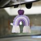 thumbnail image 4 of 1 Uds. Colgante hecho a mano con forma de coche de felpa, joyería decorativa tejida para interiores, 4 of 5