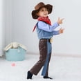 thumbnail image 5 of Utlike Boys Outfits Sets Long Sleeves Western Cowboy Clothing For Kids Children Derss Up Tops Vest Hat Scarf Pants Belt 6Pcs Set Holiday Party Boys Clothing Sets For Dailywear Size 3 Years-4 Years, 5 of 7