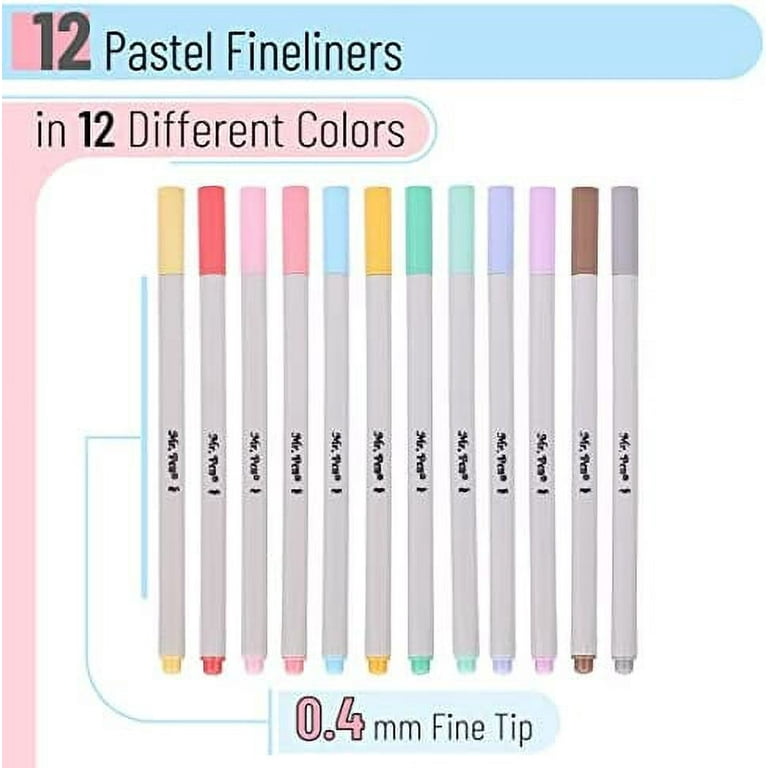 Mr. Pen- Fineliner Pastel Pens, 12 Pack, Pastel Colors, Bible Pens, No  Bleed Fine Point Pen, No Smudge Fine Tip Markers, Journal Pens, Fine Tip  Pens