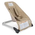 thumbnail image 3 of Gymax Folding Infant Bouncer Portable Baby Rocker w/ Breathable Backrest Aluminum Beige, 3 of 9