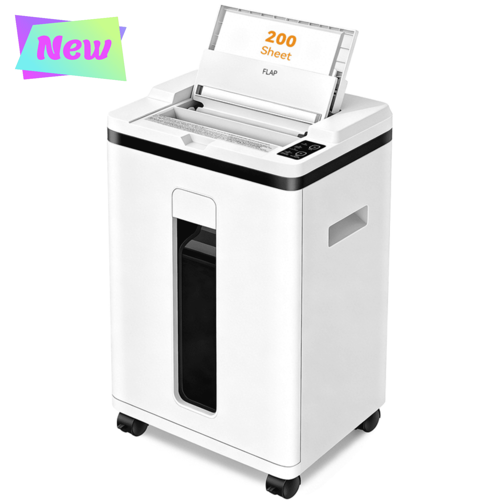 QUIETLEMON 200-Sheet Micro Cut Shredder P5 Security Auto Feed Manual Feed CDs Cards 5.8 Gallon Bin Ultra Quiet <60dB Heavy Duty Home Office Shredder