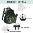 thumbnail image 4 of Mushroom and Leaf Green Pattern Backpack for School, Cute School Bag with Adjustable Shoulder Straps and Padded Back, 15"x11.42"x5.5", 4 of 5