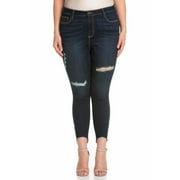 Cello Juniors' Plus Size High Waisted Destructed Skinny Jean