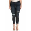 Cello Juniors' Plus Size High Waisted Destructed Skinny Jean