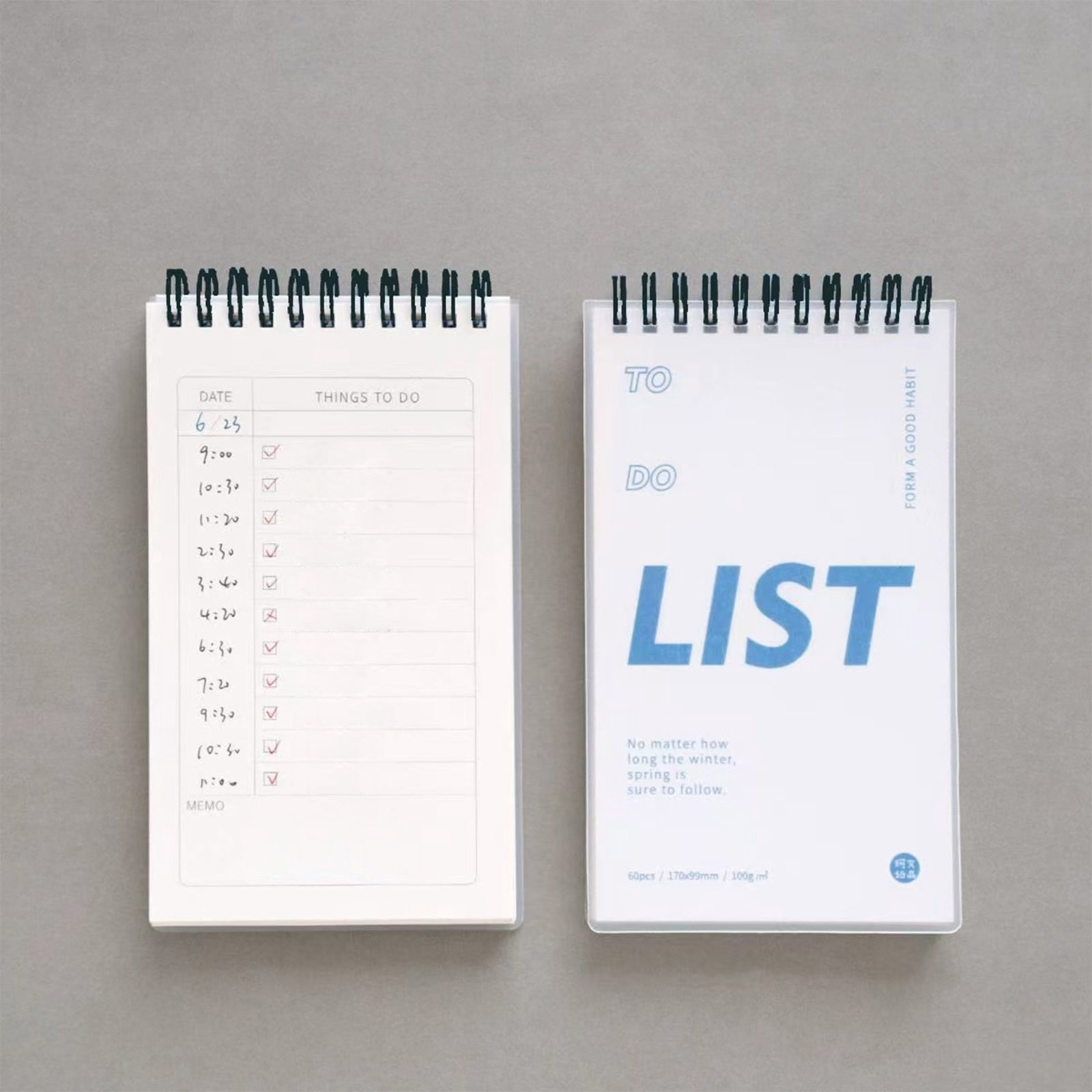 Daily Planner Notebook - Portable Schedule Journal Notebook Page Diary Notepad for Daily Work Arrangement Study Planning Goal Recording and Time Management