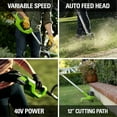 thumbnail image 3 of Greenworks 40V 20-Inch Lawn Mower + 12-Inch String Trimmer, 4.0 AH Battery and Charger Included, 3 of 3