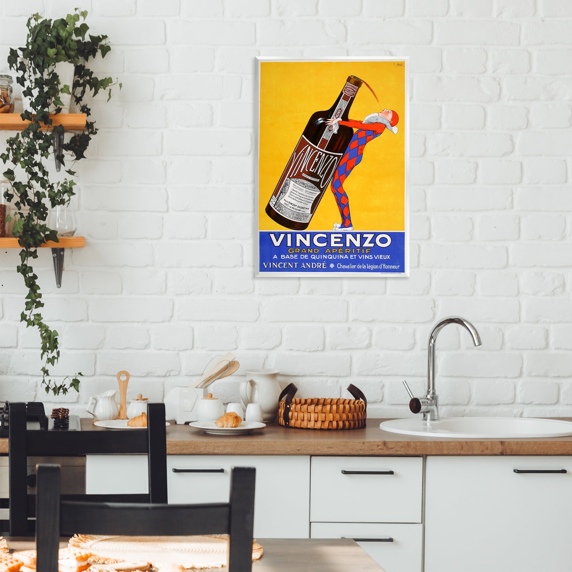 Stupell Industries Vincenzo Vintage Wine Wall Plaque Art, design by Vintage Posters
