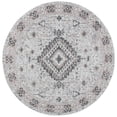 thumbnail image 2 of Safavieh Courtyard Davin Geometric Indoor/Outdoor Area Rug, Light Gray/Light Beige, 6'7" x 6'7" Round, 2 of 8