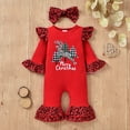 thumbnail image 2 of Shuttle tree Newborn Baby Girl Jumpsuit Infant Onesie Romper My First Christmas Thanksgiving Outfit, 2 of 7