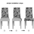thumbnail image 3 of Stretch Spandex Dining Chair Slipcovers Removable Washable Dining Room Chair Protector Cover Seat Slipcover Set of 4, 3 of 6