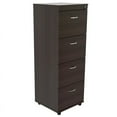 thumbnail image 4 of Inval America Uffici 4-Drawer Espresso File Cabinet, 4 of 6