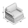 thumbnail image 3 of Sunset Trading Horizon Performance Fabric Slipcover Only for Chair in Ocean Blue, 3 of 7