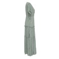 thumbnail image 3 of SAYOO Vestido Bohemio de Verano para Mujer, Falda Suelta de Manga Corta con Cuello en V Profundo Floral Completo con Hendidura en el Dobladillo para niñas, 3 Colores SAYOO  Moda, 3 of 9
