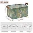 thumbnail image 7 of Yayeee Foldable Storage Basket for Shelves with Handles Set of 2 Waterproof Cloth Bins, Garden Scene, 7 of 7