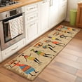 thumbnail image 3 of Brown Boho Hallway Runner Rug 2x6 Washable Non Slip Kitchen Runner Rug for Bedside Bathroom Farmhouse Vintage Ethnic African Women Indoor Floor Carpet Area Rugs for Living Room Bedroom Office, 3 of 9