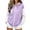 Purple Sweatshirts, variant on Jsaierl Women's Trendy Color Block Zip Up Hoodies Sweatshirts with Drawstring and Kangaroo Pocket Oversized Sporty Tops S-2XL