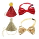 thumbnail image 1 of KAKOWELY Sombrero y pajarita para decoración de cumpleaños de mascotas pequeñas y medianas (color aleatorio), 1 of 5