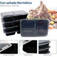 thumbnail image 3 of Bluelander Contenedores para Alimentos Set de 20 Piezas con 3 Divisiones Reutilizables, Juego de 20 Piezas, Tapa Hermética, Sin BPA, Fácil de Limpiar, Ideal para Microondas (3 Divisiones),1, 3 of 11