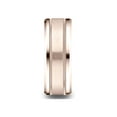 thumbnail image 3 of Benchmark� 14 Karat Rose Gold 8mm Comfort-fit Drop Bevel Satin Finish Milgrain Design Wedding Band Ring, 3 of 7