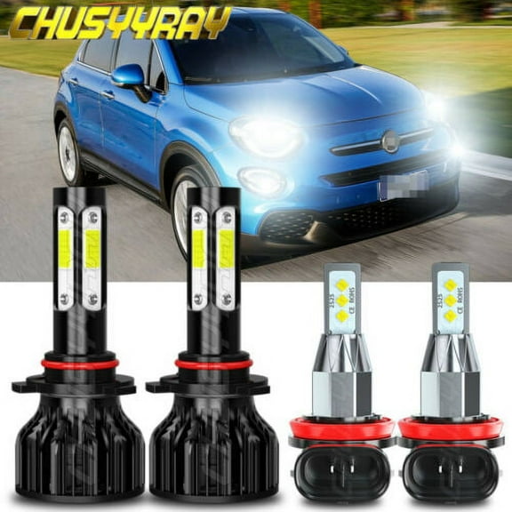 For DODGE Dart 2013 2014 2015 4x LED Headlight Hi/Lo beam   Fog Bulbs Kit White