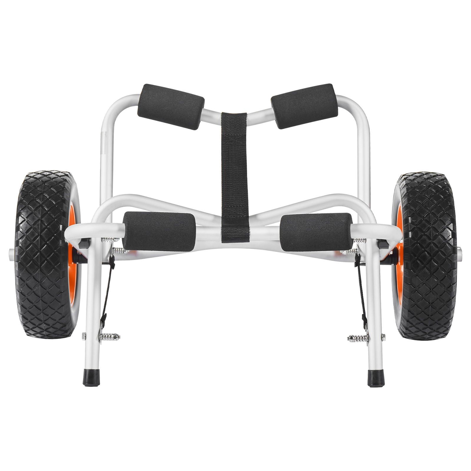 Foldable Kayak Cart, 250Lbs Capacity, 10" Solid Rubber Tires, 1 Ratchet Strap, for Canoe/Paddleboard/ Boat/Mats