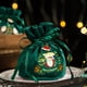 thumbnail image 4 of Bolsa de regalo navideña de terciopelo | Bolsa pequeña navideña roja y verde de 9,9 x 13 cm | Bolsa de tela reutilizable para dulces con asa resistente | Embalaje navideño festivo para regalos y, 4 of 6