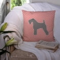 thumbnail image 3 of Carolines Treasures Kerry Blue Terrier Checkerboard Pink Fabric Decorative Pillow 14Hx14W multicolor, 3 of 4