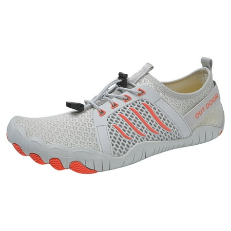 

Ediodpoh Men Sports Shoes Fashionable New Pattern Color Matching Couple Style Flat Bottomed Quick Drying River Tracing Shoes Comfortable Breathable Sneakers for Men Grey 8.5