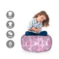 thumbnail image 2 of Mandala Storage Toy Bag Chair, Rosette Ornaments Middle Eastern Persian Style with Pastel Effects, Stuffed Animal Organizer Washable Bag, Small Size, Pale Pink Purple White, by Ambesonne, 2 of 3
