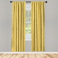 thumbnail image 3 of Ambesonne Retro Curtains, Star Abstract, Pair of 28"x95", Yellow, 3 of 5