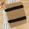 thumbnail image 4 of Zhuge Bolso de paja elegante de verano para mujer, bolso de mano tejido de gran capacidad con asa (beige), 4 of 5
