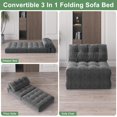 thumbnail image 3 of Folding Sofa Bed,Convertible Sleeper Chair with Pillow Foldable Mattress with Back Support,Futon Sofa Bed,Floor Folding Couch for Living Room,Portable Fold Out Chair Bed Comfy Floor Sofa Lounge, 3 of 7