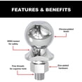 thumbnail image 4 of TCE ATRLY2019U Torin 2" Diameter Trailer Hitch Ball: 1.75 Ton (3,500 lb) Capacity, 4 of 5