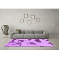 thumbnail image 3 of Ahgly Company Indoor Round Abstract Purple Modern Area Rugs, 5' Round, 3 of 4