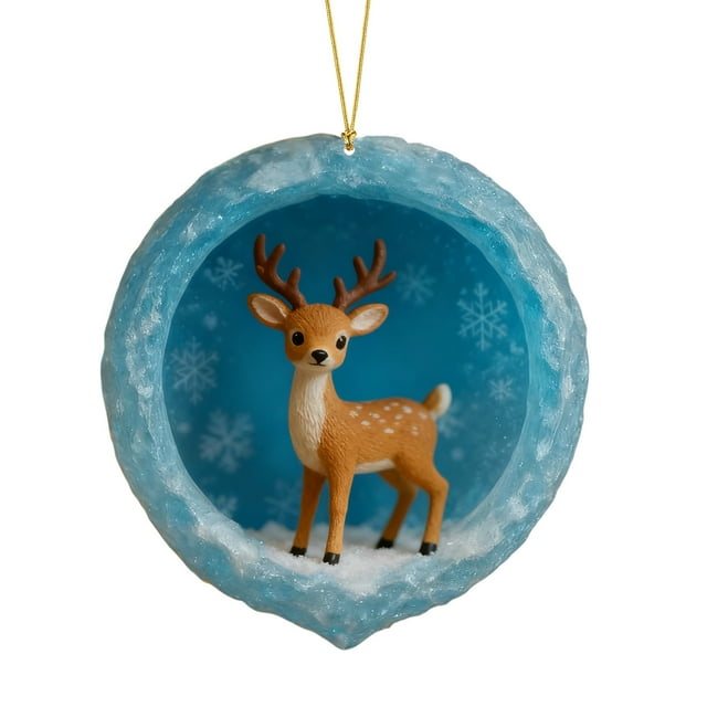 Decoraciones Del Árbol de Navidad 3.15x3.15 Pequeños Ornamentos Colgantes de Acrílico para el Hogar Y las Fiestas de Vacaciones
