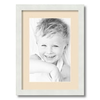 ArtToFrames 12.5x18" Matted Picture Frame with 8.5x14" Single Mat Photo Opening Framed in 1.25" Satin White Frame and 2" French Creme Mat (FWM-3966-12.5x18)