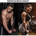 thumbnail image 4 of Triceps Rope Pull Down Training Triceps Nylon Triceps Rope Twisted Rope Pulley Fitness Cable Pull Handle Double Handle Non-Slip Cable Attachment for Gym Workout, 4 of 7