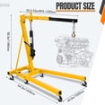 thumbnail image 2 of Jotoa Folding Engine, Crane Hoist Lifter, Heavy Duty Steel with 6 Iron Caster Wheels, Yellow 2 Ton(4000lbs), 2 of 7
