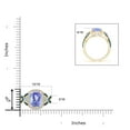 thumbnail image 4 of ANGARA Natural 2.45 ct Tanzanite & Aquamarine Crossover Ring with Diamond in 14K Yellow Gold for Women (Size-9x7mm) | December Birthstone, Anniversary, Jewelry Gift for Women | Natural Tanzanite Ring, 4 of 8