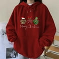 thumbnail image 2 of Pompotops Women Casual Fashion Printed Pullover O-Neck Long-Sleeved Sweater, 2 of 5