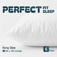 thumbnail image 2 of White Classic Luxury Collection 200 Thread Count Cotton Zippered Pillow Protectors, White, King, 6 Count, 2 of 7