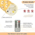 thumbnail image 5 of Egg Pixel Style Flameless Candles 2 PCS with Remote Realistic Moving Flame LED Tapered Pillar Set for Home Decor, 5 of 7