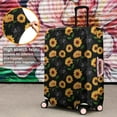 thumbnail image 4 of Black Green Leaf Sunflower Pattern Luggage Cover Fashion Suitcase Cover Baggage Covers Fit 25-28 Inch Luggage (Go Travel), 4 of 5