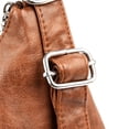 thumbnail image 4 of Bolso de hombro vintage Bolso de mano de cuero PU para mujer multifunción para el trabajo (marrón), 4 of 8