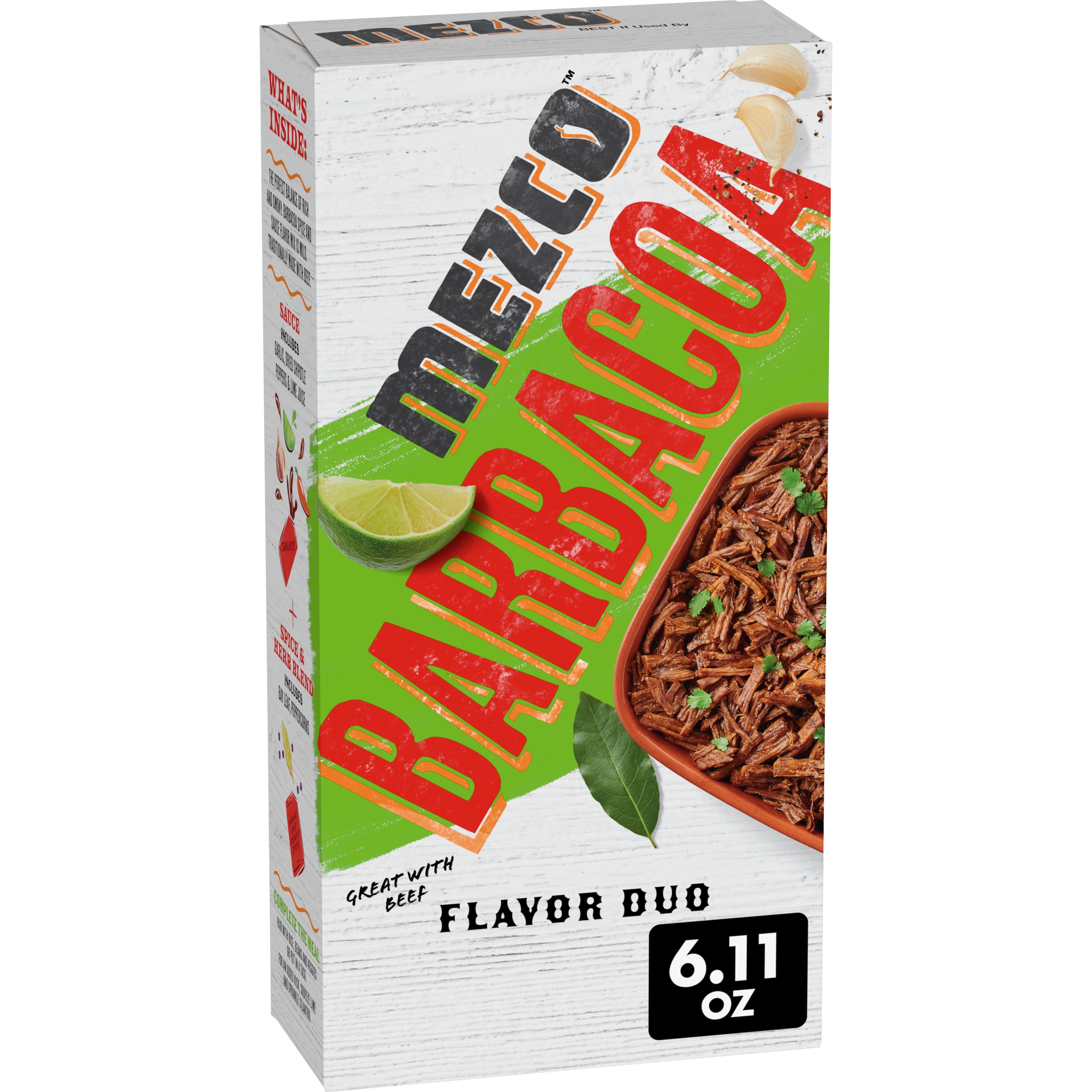 Mezco Barbacoa Flavor Duo, Sauce, Spice and Herb Blend, Meal Prep Kit, 6.11 oz