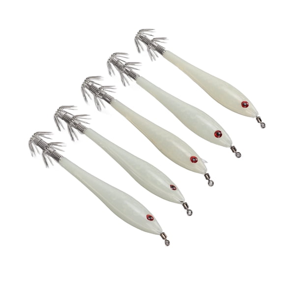 Fishing Gears,5PCS Hard Fishing Lure Squid Hook Jigs Simulation Squid Hook True Excellence