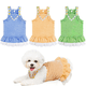 thumbnail image 1 of Dinheiro Vestidos para perros Niña Ropa para mascotas Falda de princesa a cuadros Primavera Verano Tutú Vestidos de fiesta de cumpleaños de encaje, 1 of 6